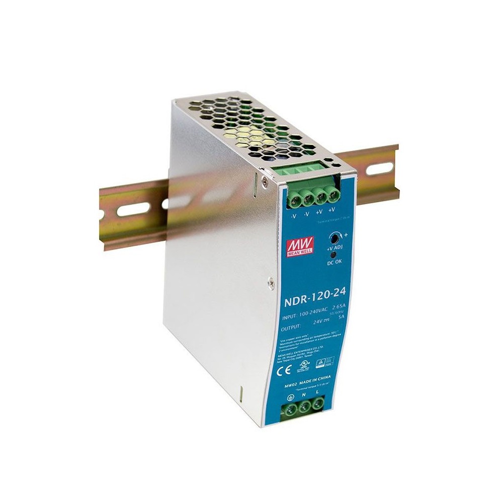 Mean Well NDR-120-24 120W/24V/0-5A - ISPNDR120-24