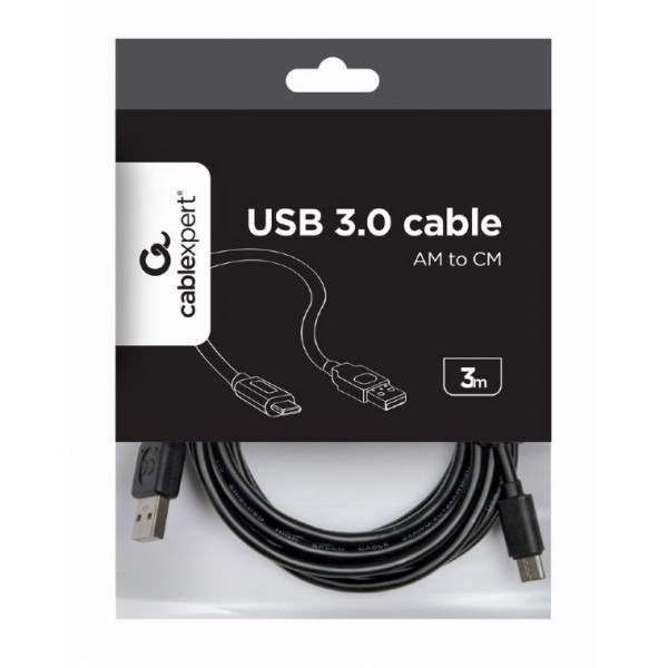 USB kabl 2.0  AM to Type C M 3m - KABUSB2.0-C30