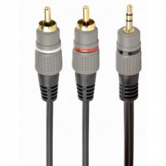 Kabel 2xčinč/3.5 st. 10M - zlatni konektori