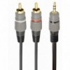 Kabel 2xčinč/3.5 st. 10M - zlatni konektori - KABAVC/3.5S-10Z