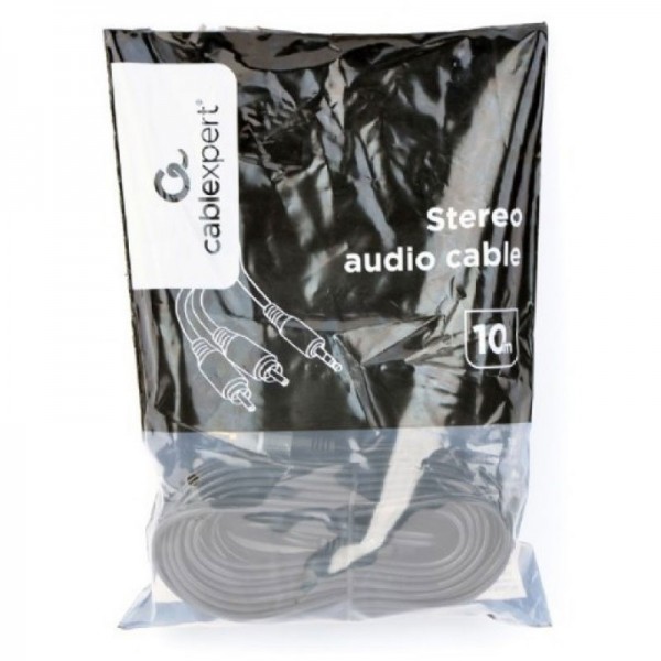 Kabel 2xčinč/3.5 st. 10M - zlatni konektori - KABAVC/3.5S-10Z