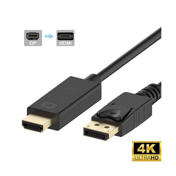 Kabl Displayport M -HDMI M 1.8m 4K 30Hz - KABDISHDMI2