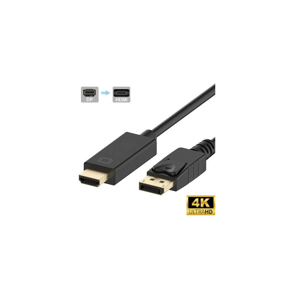 Kabl Displayport M -HDMI M 1.8m 4K 30Hz - KABDISHDMI2