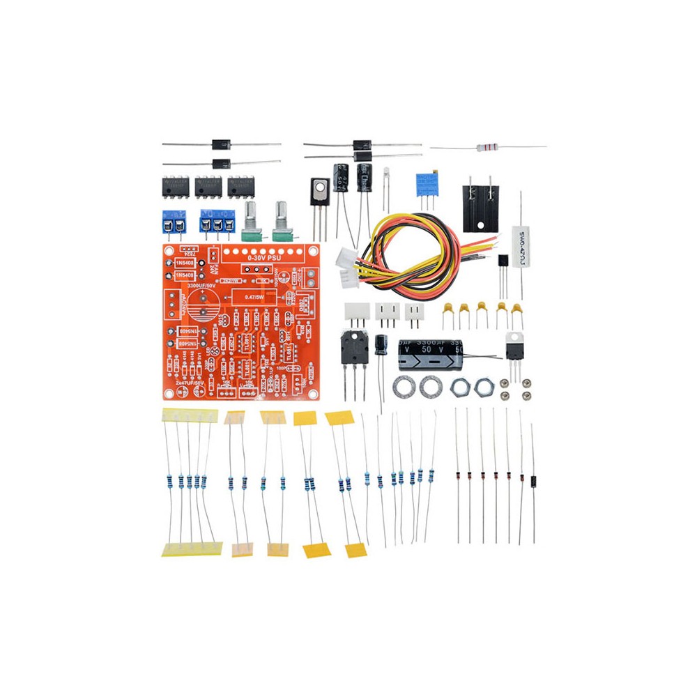Kit komplet regulisani izvor napajanja, IN24V-OUT 0-30V, 3A - KIT-ISP3A