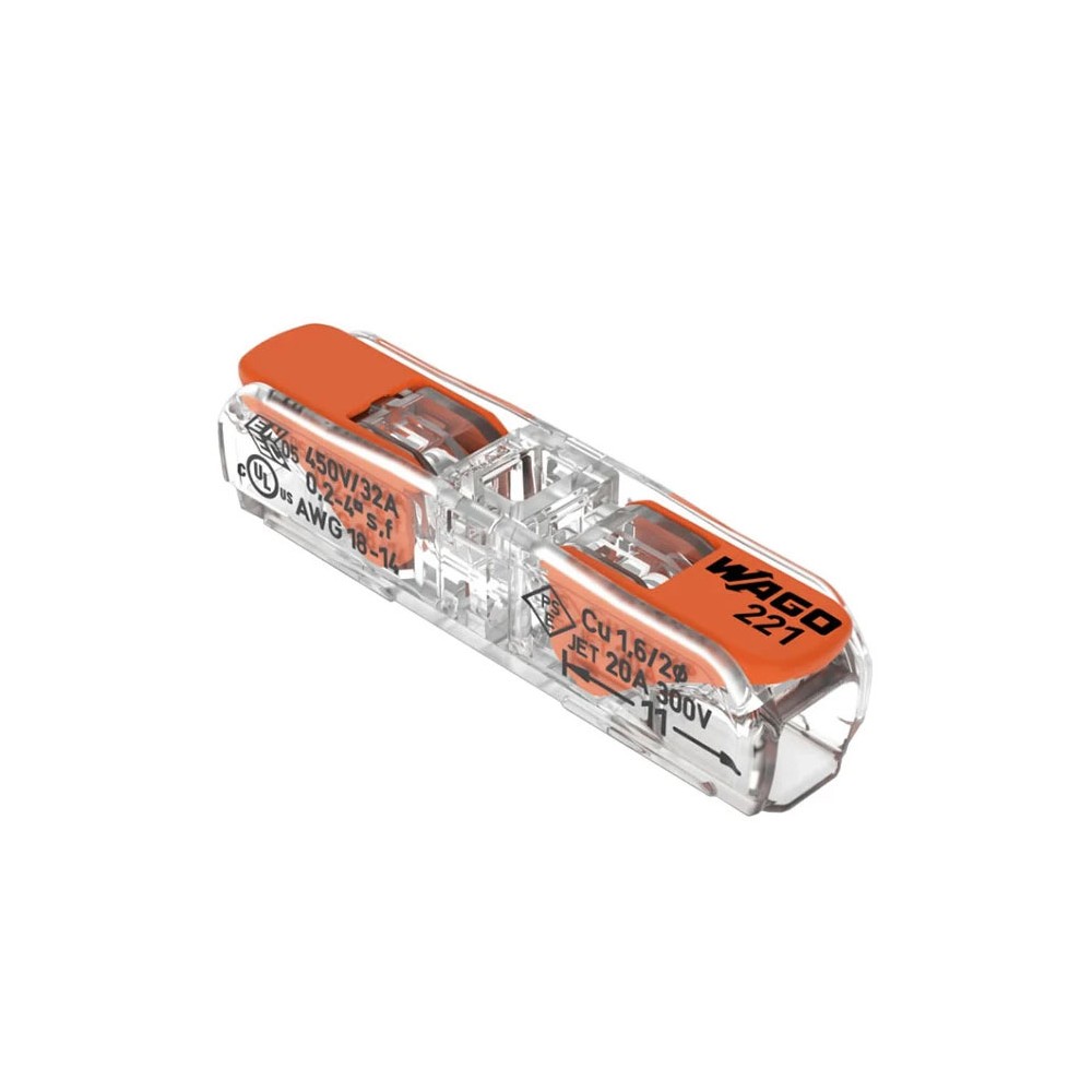 Klema WAGO 221-2411,2 kontakta, 4 mm - KLEV221-2411