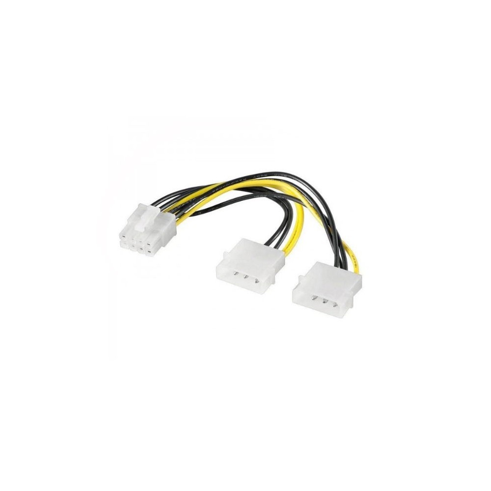 Inerni kabl za nap. 8-pin muški -2x molex muški za mat. ploču 15cm - KABK-EPS8