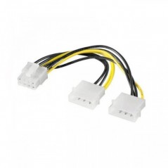 Inerni kabl za nap. 8-pin muški -2x molex muški za mat. ploču 15cm