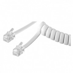 Telef.kabel spiralni  3m Beli