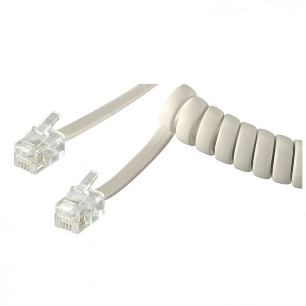 Telef.kabel spiralni  3m Slonova ko - KABTEL1