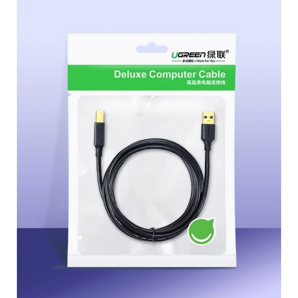 Kabel USB 2.0 AM na BM za printer pozl. 1m - KABUSB2.0-AB2