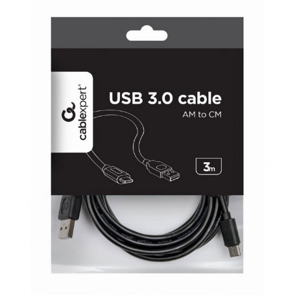 USB kabl 2.0  AM to Type C M 3m - KABUSB2.0-C30