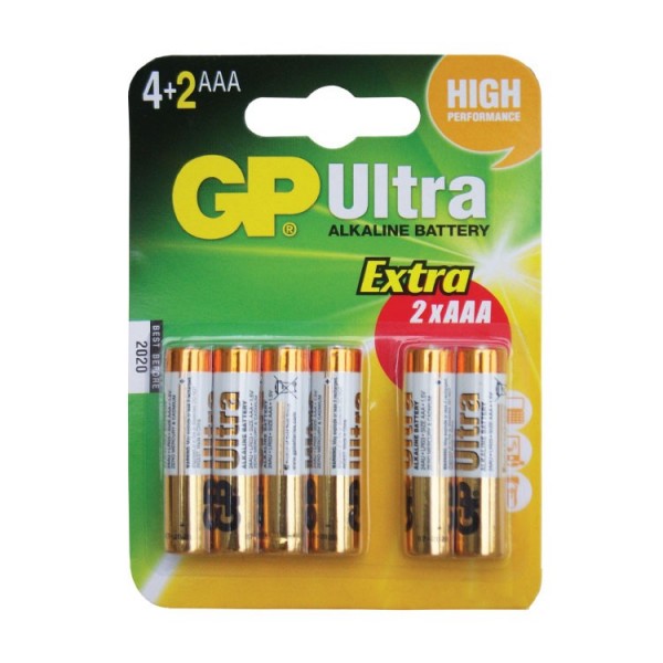 Bat. alkalna LR03 4+2 GP Blister - BATALLR03PAK