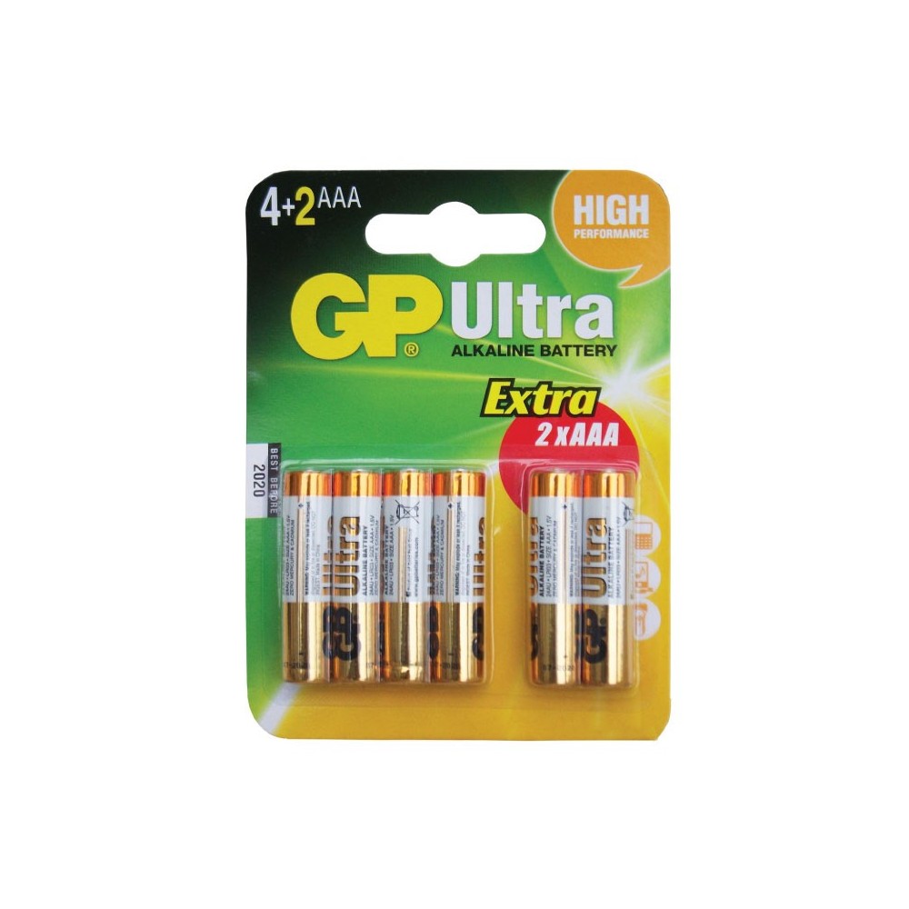 Bat. alkalna LR03 4+2 GP Blister - BATALLR03PAK