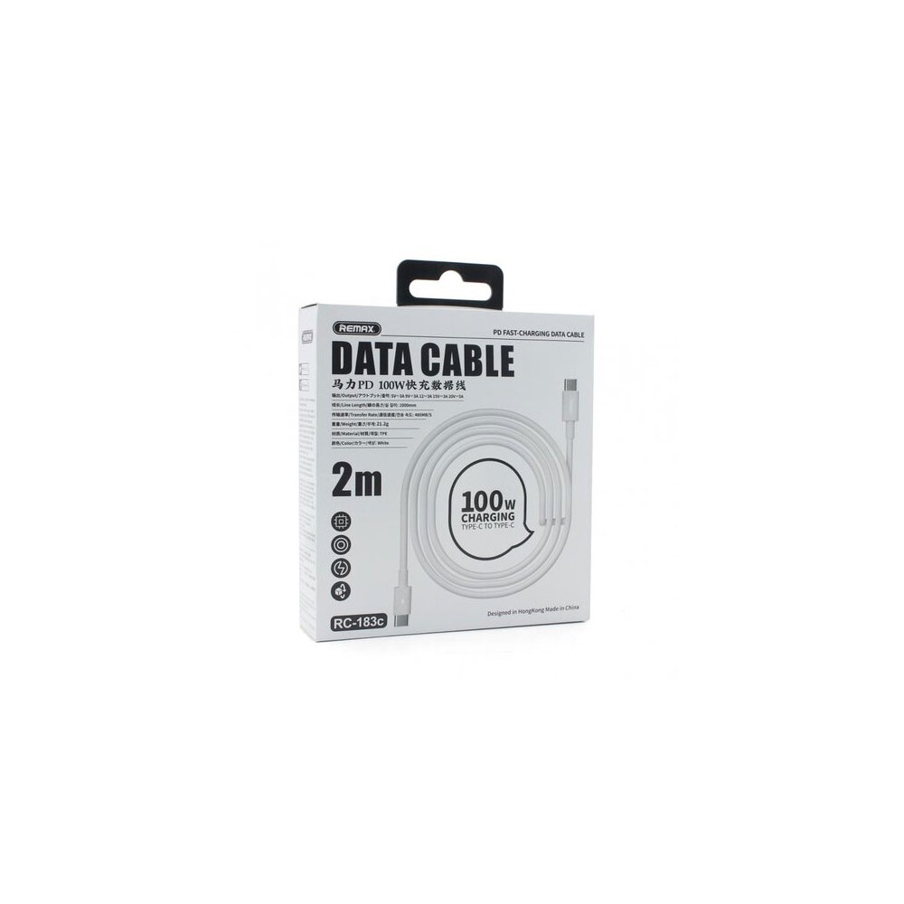 Kabl USB Tip C na Tip C  100W beli 2m , REMAX - KABUSBTIPC5