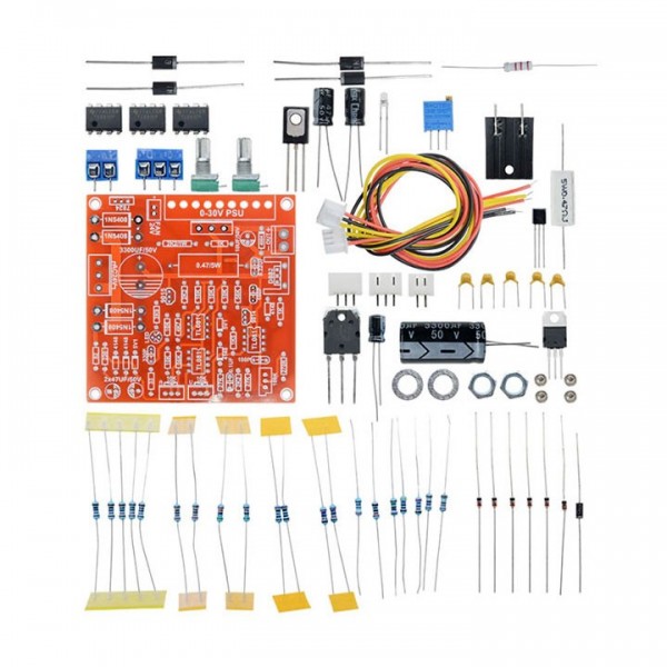 Kit komplet regulisani izvor napajanja, IN24V-OUT 0-30V, 3A - KIT-ISP3A