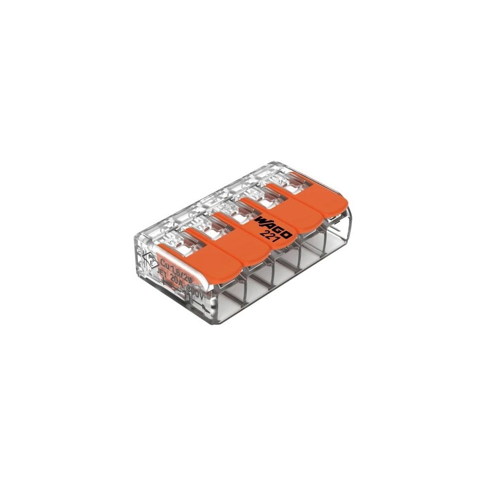 Klema Wago 221-415, 5 kontakta, 02-4 mm - KLEV221-415