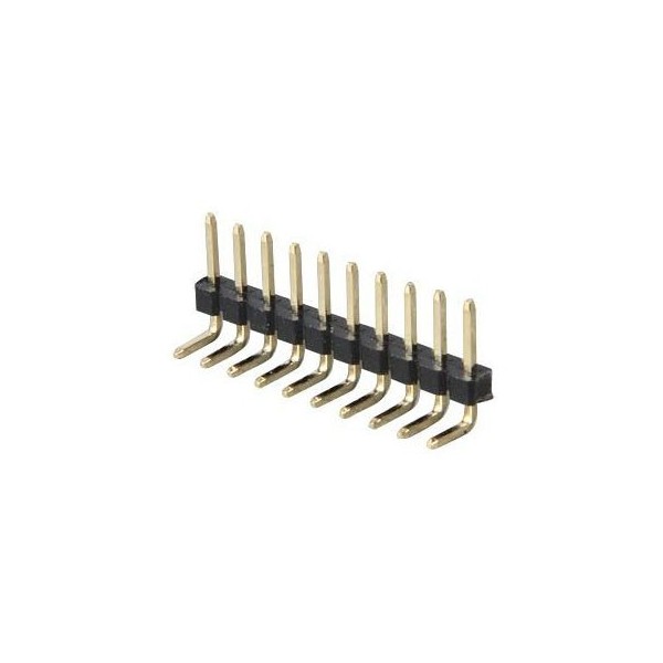 Letvica kont.muška ugao 32pin,gold  raster 2.0mm - KLMU32