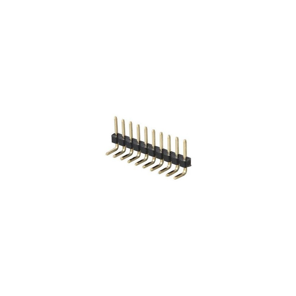 Letvica kont.muška ugao 32pin,gold  raster 2.0mm - KLMU32