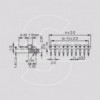 Letvica kont.muška ugao 32pin,gold  raster 2.0mm - KLMU32