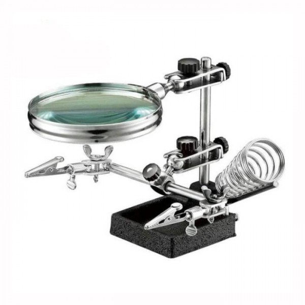 Drzač za lemilicu i pločicu+ lupa TU1090T - ALDR