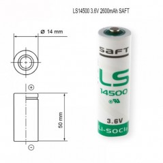 Baterija Li-Ion 3.6V 2600mAh, LS14500