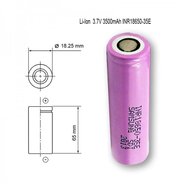 Li-Ion 3.6V 3500mAh INR18650-35E SAMSUNG - BATLI18650-35E