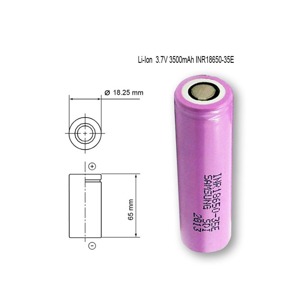 Li-Ion 3.6V 3500mAh INR18650-35E SAMSUNG - BATLI18650-35E