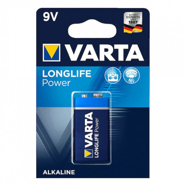 Baterija alkalna 9V 6LR61, VARTA B - BATV-LR61B