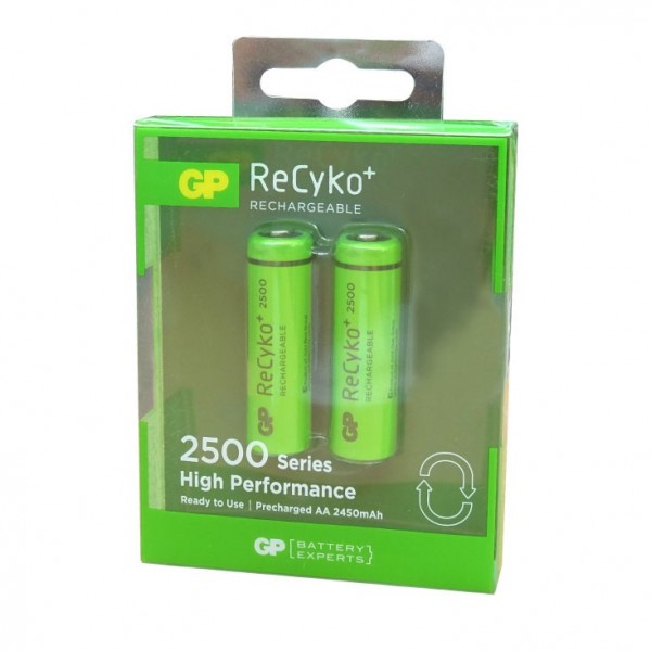 Bat. GP NiMh AA 1,2V 2500mAh BL2 - BATMH2500-2