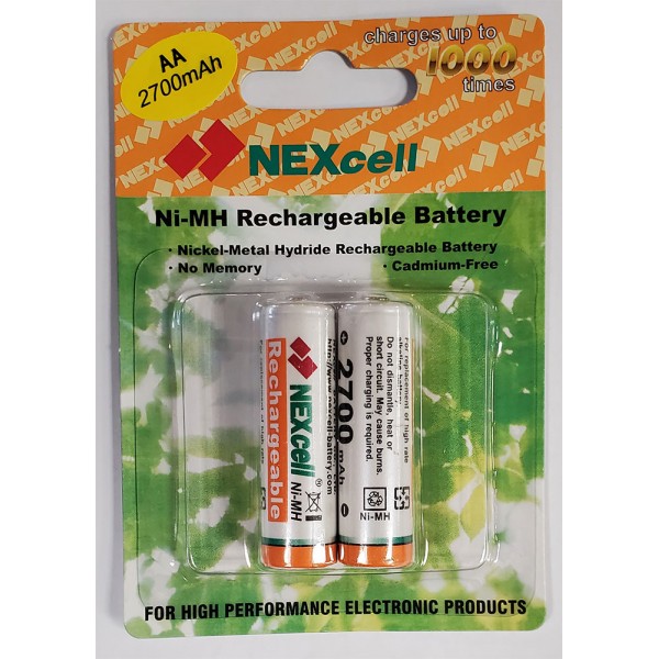 Bat.NiMh 1,2V 2700 mAh LR06 NEX cell 2kom - BATMH2700N