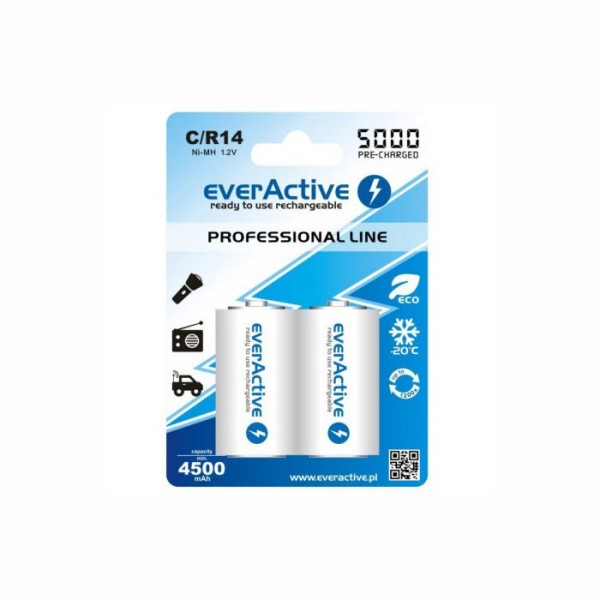 Bat. NiMh R14  C 1,2V 5000mAh 2 kom - BATMH5000