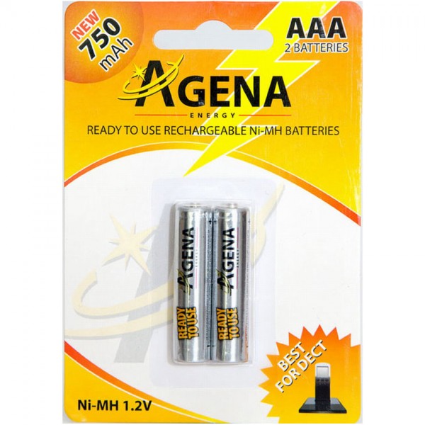 Bat. NiMh 1,2V 750 mAh LR03 2kom. Agena - BATMH70AAA