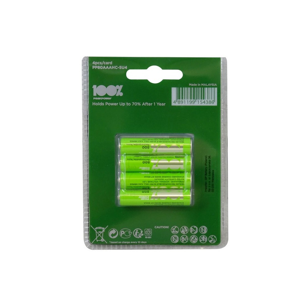 Bat.NiMh  1,2V AAA 800mAh - BATMH80AAHC-4