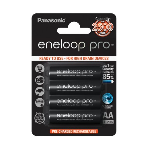 Bat.NiMh AA 1.2V 2500mAh ENELOOP 4kom. - BATMHE2500