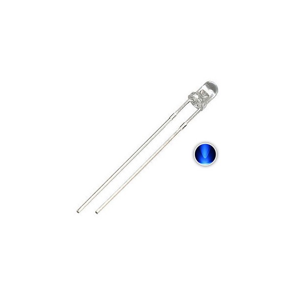 LED-dioda 3 mm clear plava 200mCd 45c - OLE3CPL
