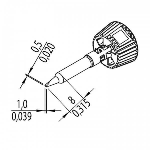 Vrh Ersa 142CDLF10  1mm - LEVE142CDLF10