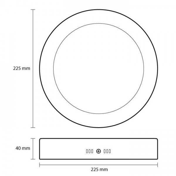 LED panel nadgradni okrugli 18W 3000K - LNPO18/3