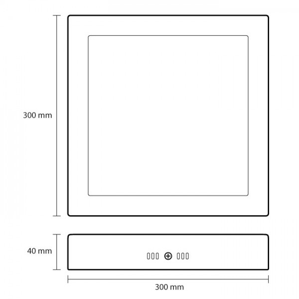 LED panel nadgradni pravoug. 24W 3000K - LNP-P-24W3