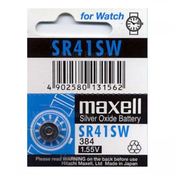 Bterija SR41SW/384/392 mAXELL 1.55V,srebro oksid1. - BATSR41SW
