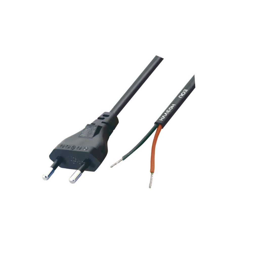Mrezni kabel utikač 2x0.75 1,5m beli/crni - MK1