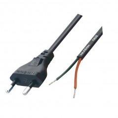 Mrezni kabel utikač 2x0.75 1,5m beli/crni