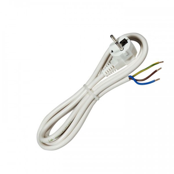 Mrezni kabel  utik.3x1.5 ,2 m Beli - MK5BE2