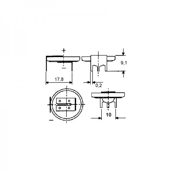 Baterija lithium CR 2032 VARTA, PCB - BATV-CR2032PCB