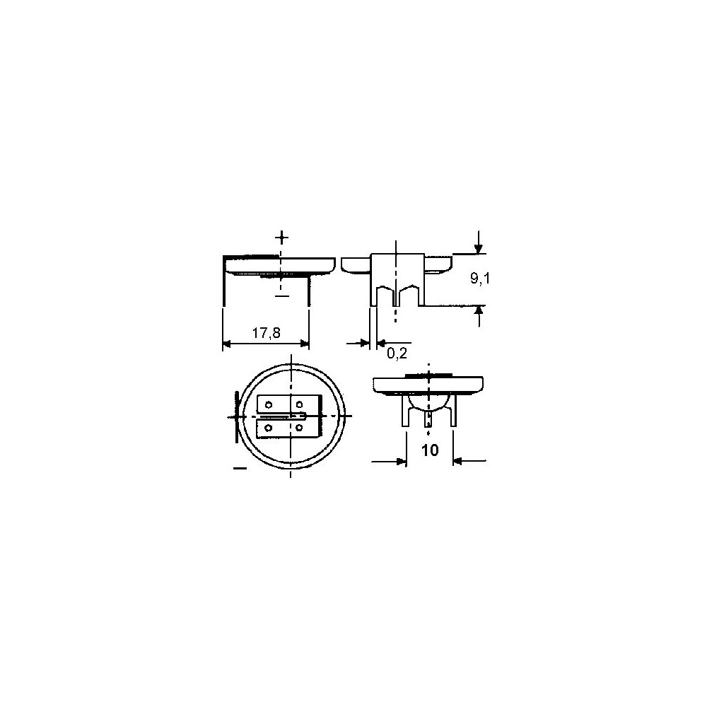Baterija lithium CR 2032 VARTA, PCB - BATV-CR2032PCB