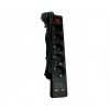 Produžni kabel 2m 5U+ prek.+2xUSB2.0 crni - MKP-2/5USB