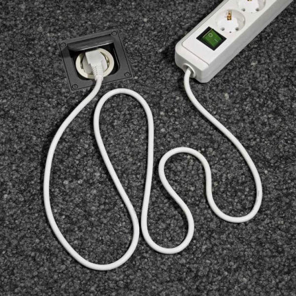 Prod.kabel 3m 3U, 3X1.5+prekidač beli - MKP-3/3-15G