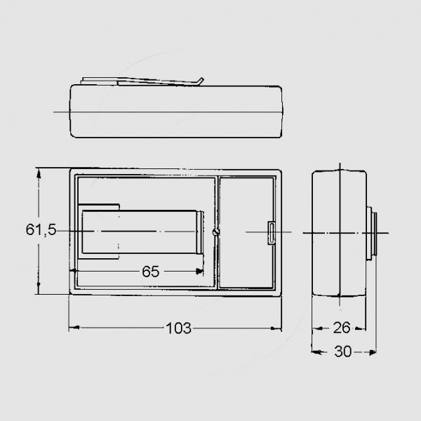 Kutija za daljinski uprav. 67,5 x103 x 26,5 mm - KUPLP6000CL