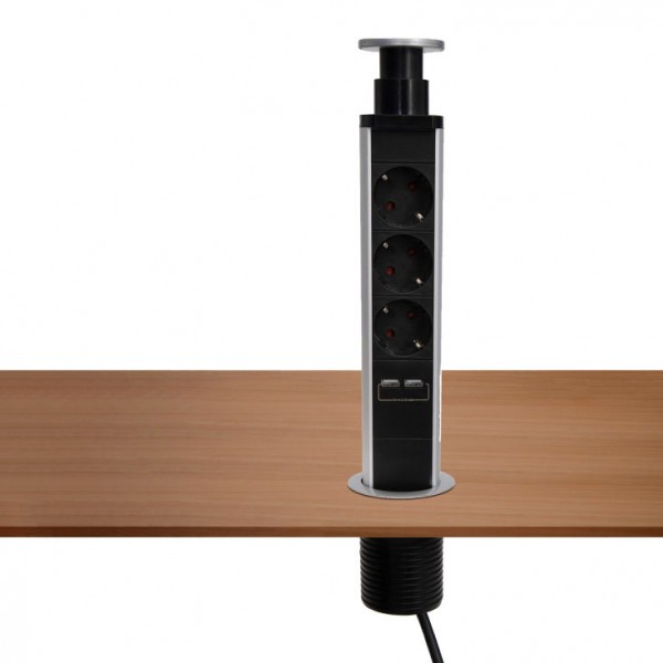 Ugradni pop-up  razdelnik+USB punjač - MKP-PU1