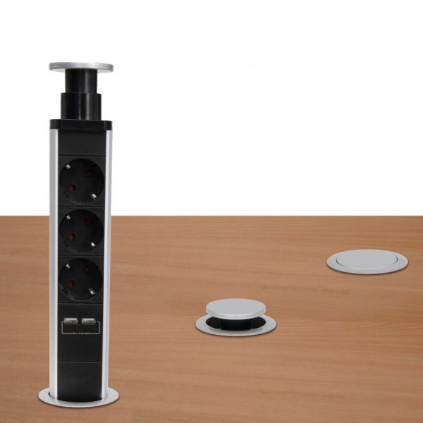 Ugradni pop-up  razdelnik+USB punjač - MKP-PU1