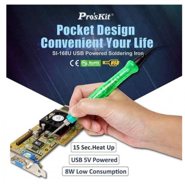Lemilica 8W, USB napajanje 5V, do 480°C (SI-168U) - LESUSB-168U